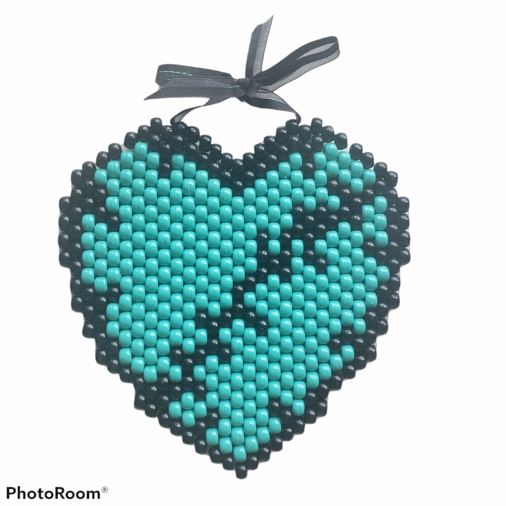 Kandi ((pony bead)) Emo Heart Wall Hanger
